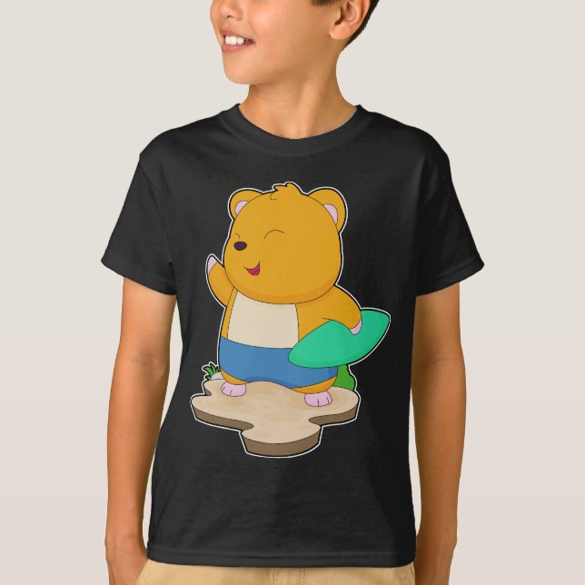 Hamster Surfer Surfboard T-Shirt (Front)