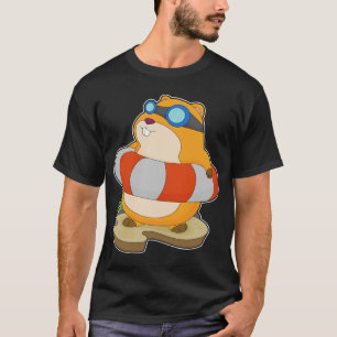 Hamster Swimming Lifebuoy T-Shirt