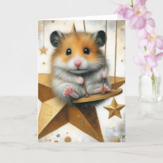 Hamster Swings Amongst the Stars All Occasions Card