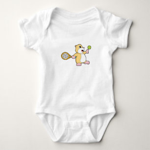 Hamster Tennis Tennis racket Baby Bodysuit