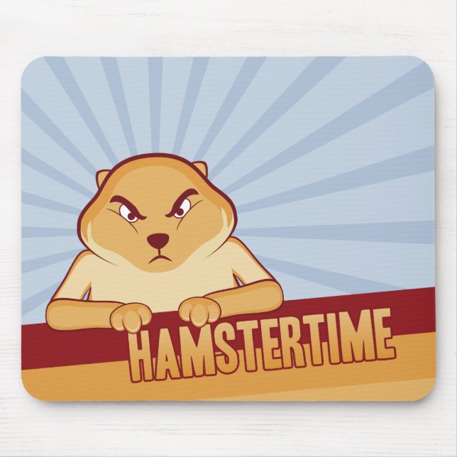 Hamster Time Mousepad - Horizontal (Front)