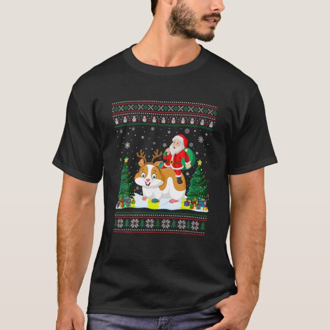 Hamster Ugly Christmas Sweater Funny Santa Claus R (Front)