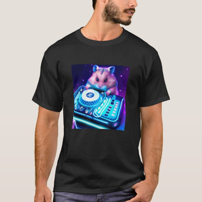 Hamster Vaporwave DJ  Aesthetic Boys Girls Men Wom T-Shirt (Front)