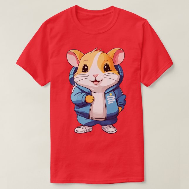 hamster wearing tracksuit and sneakers (Design Front)