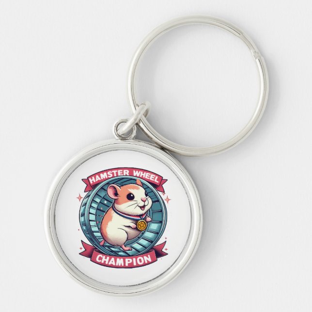 Hamster Wheel Champion Key Ring (Front)