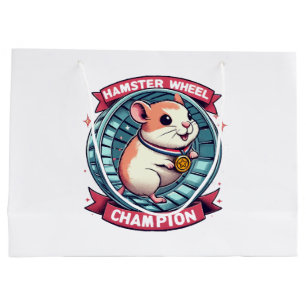 Hamster Wheel Champion Large Gift Bag