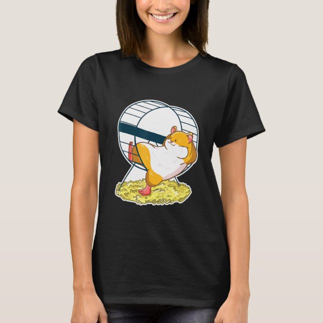 Hamster Wheel Nap Animal Hammy Owner Pet T-Shirt (Front)