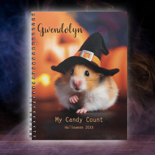 Hamster Witch Halloween Candy Notebook