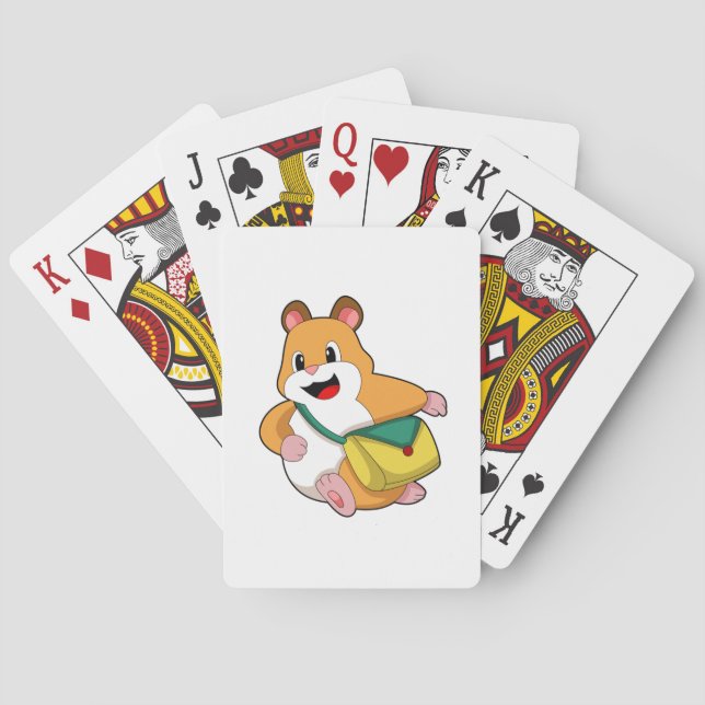 Hamster with Bag.PNG Playing Cards (Back)