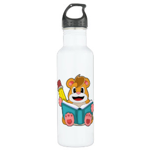 Hamster with Book and Pen 710 Ml Water Bottle