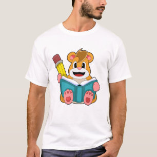 Hamster with Book and Pen T-Shirt