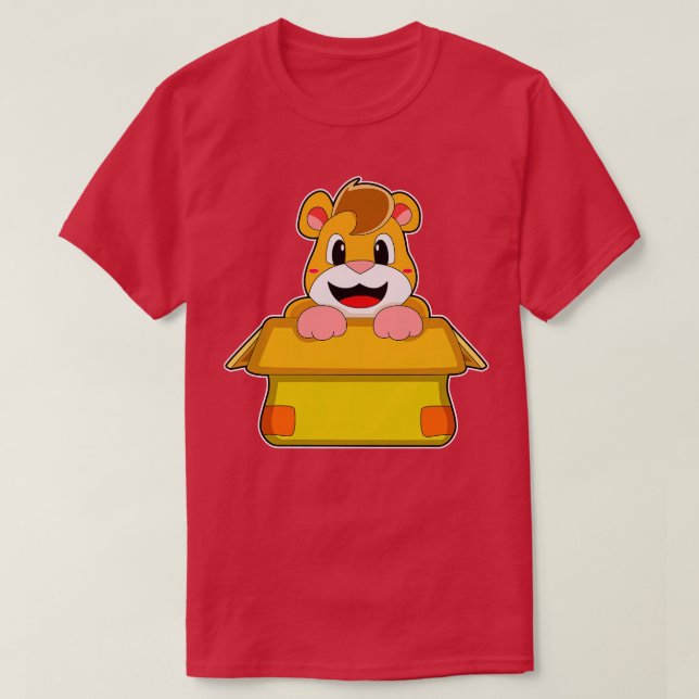 Hamster With Box  T-Shirt (Design Front)