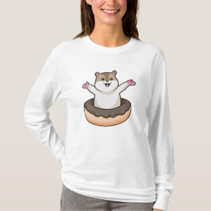 Hamster with Chocolate Doughnut T-Shirt