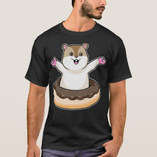 Hamster with Chocolate Doughnut T-Shirt