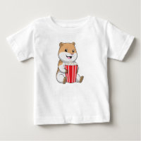 Hamster with Cone of Popcorn