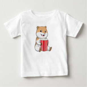 Hamster with Cone of Popcorn Baby T-Shirt