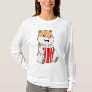 Hamster with Cone of Popcorn T-Shirt