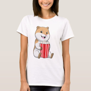 Hamster with Cone of Popcorn T-Shirt