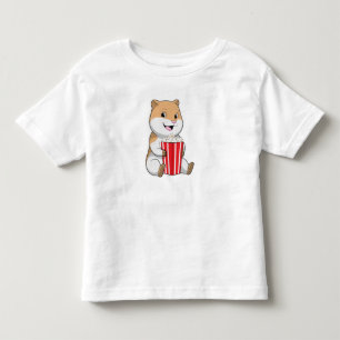 Hamster with Cone of Popcorn Toddler T-Shirt