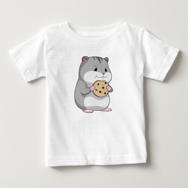 Hamster with Cookie Baby T-Shirt (Front)
