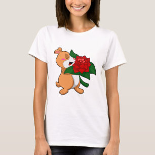 Hamster with Flower Rose T-Shirt
