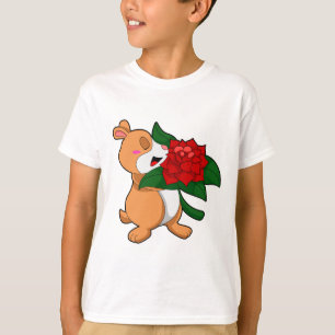 Hamster with Flower Rose T-Shirt