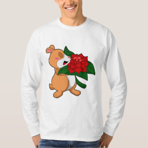 Hamster with Flower Rose T-Shirt
