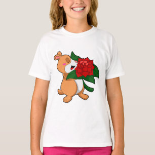 Hamster with Flower Rose T-Shirt