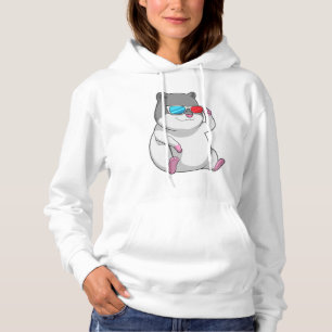 Hamster with Glasses Hoodie