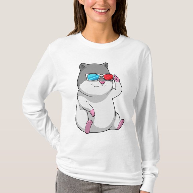 Hamster with Glasses T-Shirt (Front)
