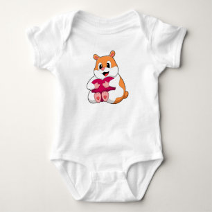 Hamster with Heart Baby Bodysuit