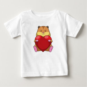 Hamster with Heart Baby T-Shirt