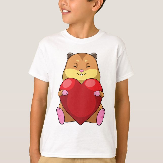 Hamster with Heart T-Shirt (Front)