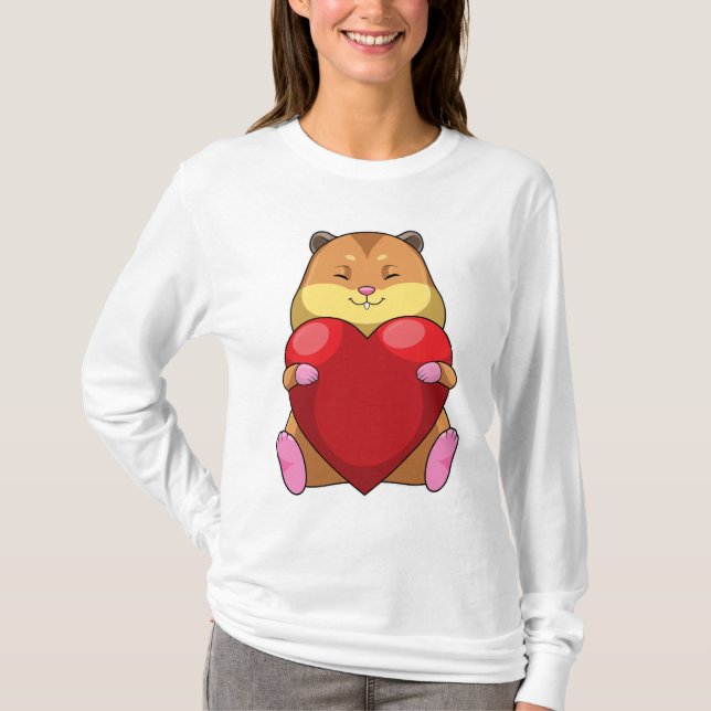 Hamster with Heart T-Shirt (Front)