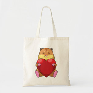 Hamster with Heart Tote Bag