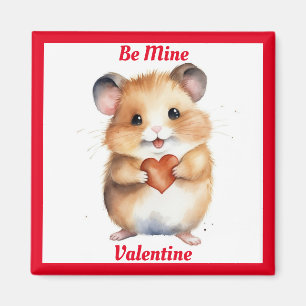 Hamster With Heart Valentine Magnet