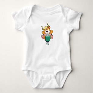 Hamster with Jackhammer Baby Bodysuit