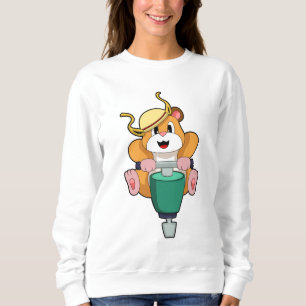 Hamster with Jackhammer Sweatshirt