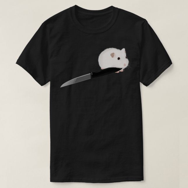 Hamster with Knife  (2)  T-Shirt (Design Front)