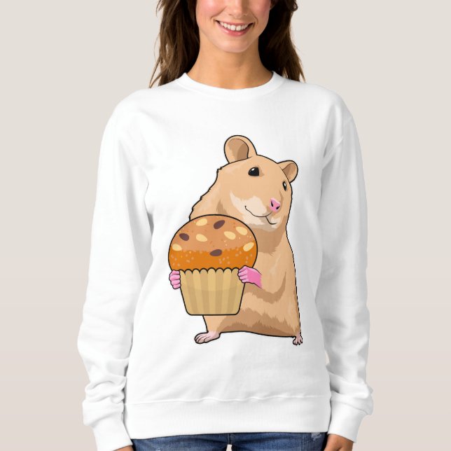 Hamster with Muffin Sweatshirt (Front)