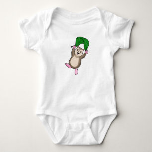 Hamster with Parachute Baby Bodysuit