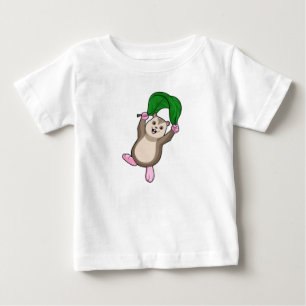 Hamster with Parachute Baby T-Shirt
