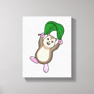 Hamster with Parachute Canvas Print