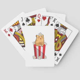 Hamster with Popcorn Playing Cards