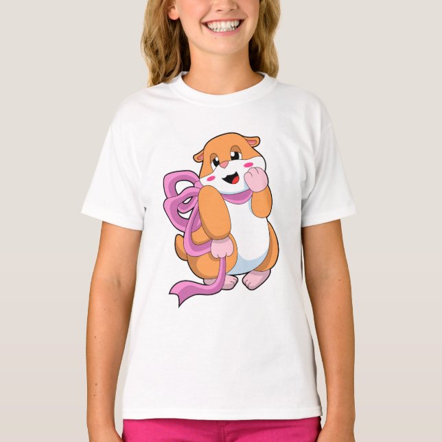 Hamster with Ribbon T-Shirt (Front)