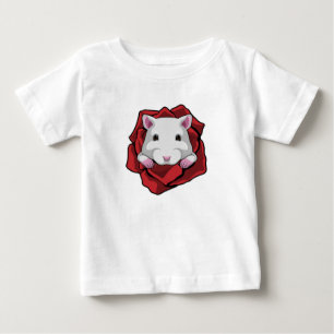 Hamster with Rose Baby T-Shirt