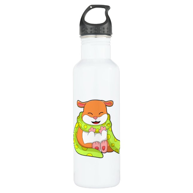 Hamster with Scarf 710 Ml Water Bottle (Front)