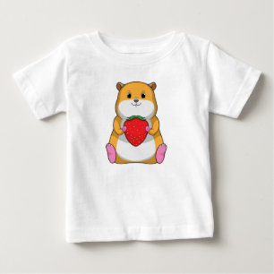 Hamster with Strawberry Baby T-Shirt