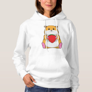 Hamster with Strawberry Hoodie