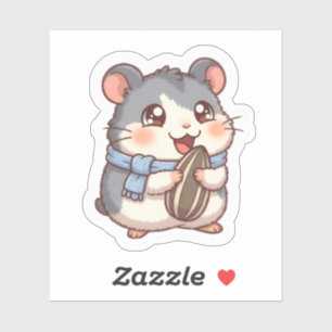 Hamster with Sunflower Seed Sticker